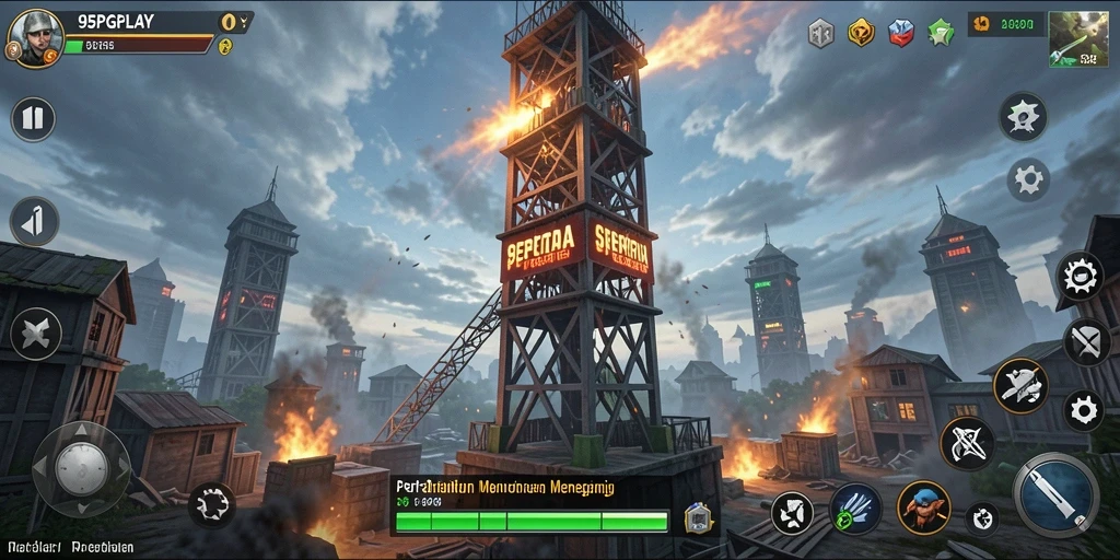Tampilan gameplay menakjubkan dari 95PGPLAY dalam pertahanan menara.