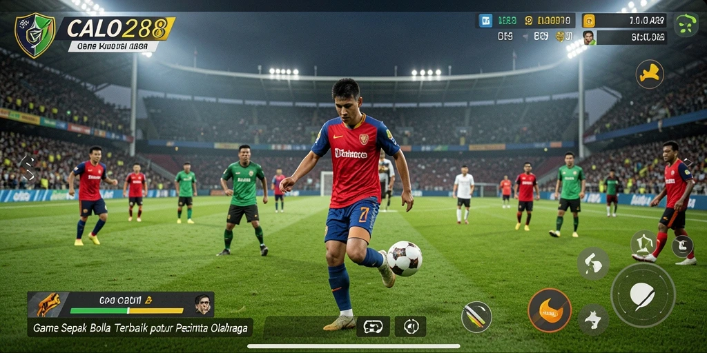 Tampilan gameplay menarik dari CALO288 yang menampilkan momen pertandingan sepak bola.
