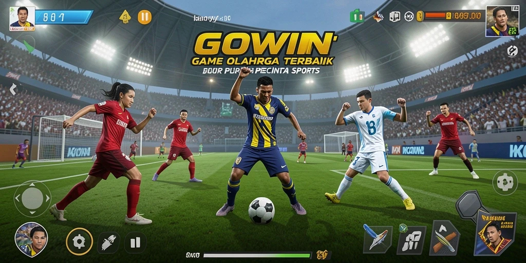 Tampilan gameplay GOWIN yang seru dan menegangkan dalam olahraga.