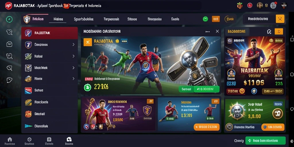 Screenshot utama RAJABOTAK menunjukkan pengalaman taruhan olahraga yang mendebarkan.