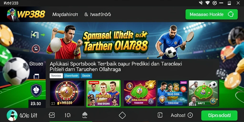 Screenshot utama WP888 menampilkan pengalaman taruhan olahraga yang menarik.